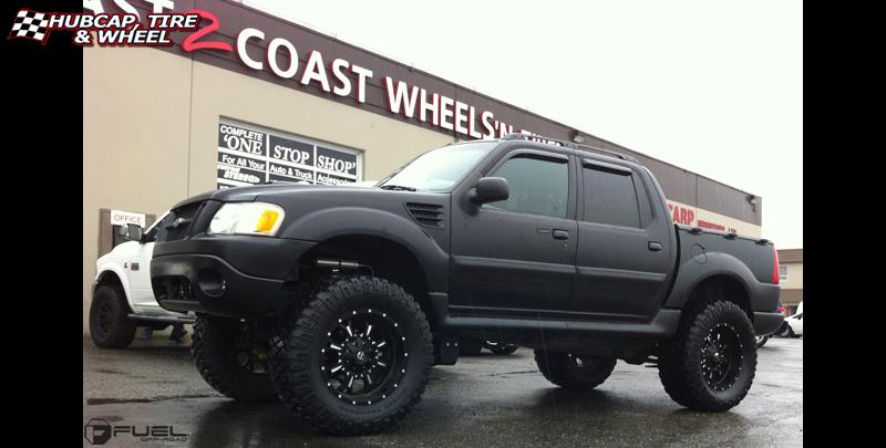 vehicle gallery/ford sport trac fuel krank d517 0X0  Matte Black & Milled wheels and rims